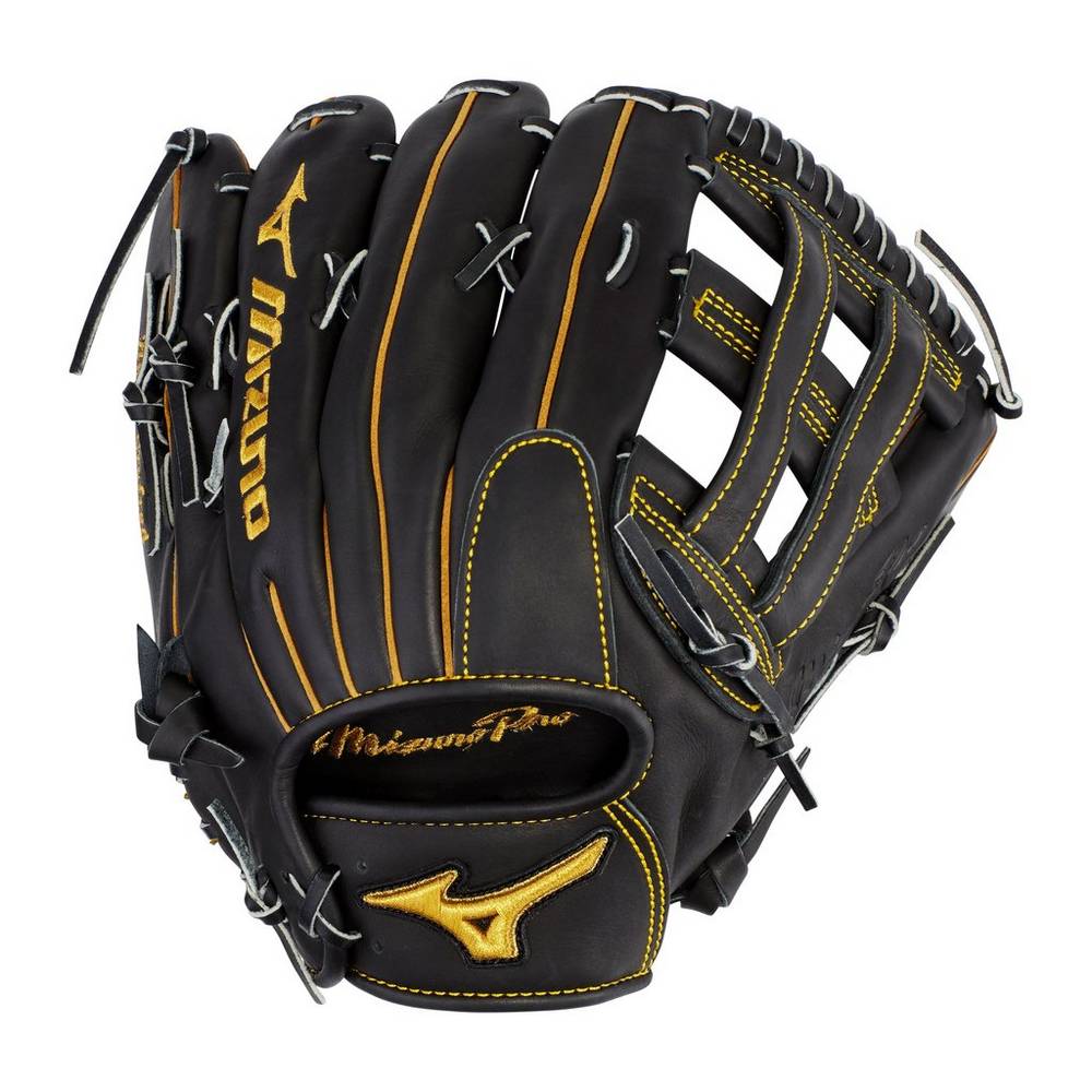 Mens Mizuno Pro Infield 11.75" - Deep Pocket Baseball Gloves Black Philippines (HGPESA735)